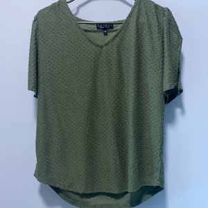 Olive green blouse. Worn one time!